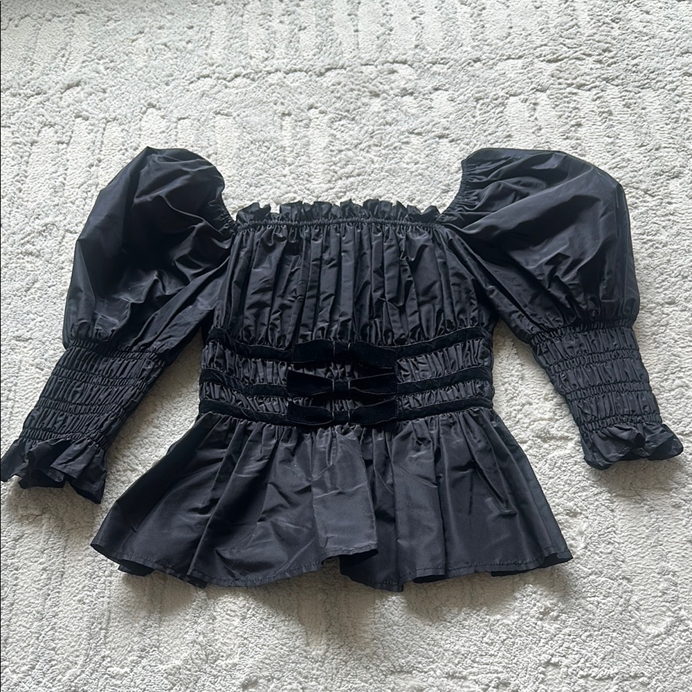 Damaris Bailey Georgia Bow Puffed Smock sz XS